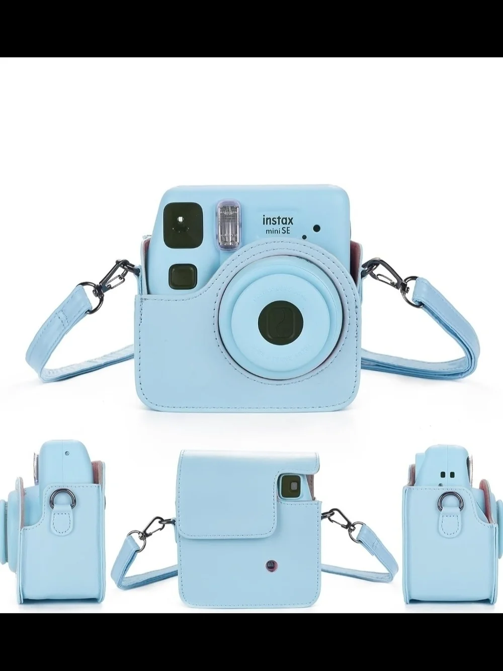 FujiFilm Sky Blue Intax Mini SE Instant Camera with Matching Protective Case
